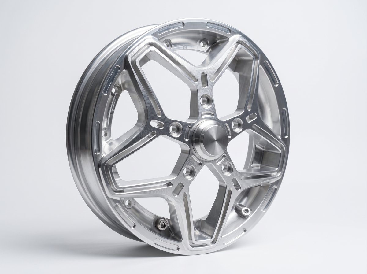 Foto produk Velg Motor Custom CNC Billet Al 6061 palang 5 hasil pemesinan VMC 3-Axis